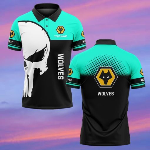 Wolverhampton Wanderers FC Custom Name New Edition Skull Polo Shirt Wolverhampton Wanderers FC Custom Name New Edition Skull Polo Shirt