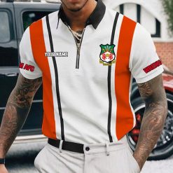 Wrexham AFC Custom Name New Version Zipper Polo Shirt