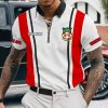 Wrexham AFC Custom Name New Version Zipper Polo Shirt