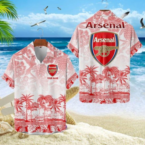 Arsenal FC Custom Name Unique Tropical Pattern Aloha Outfit