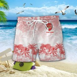 Arsenal FC Custom Name Unique Tropical Pattern Aloha Outfit