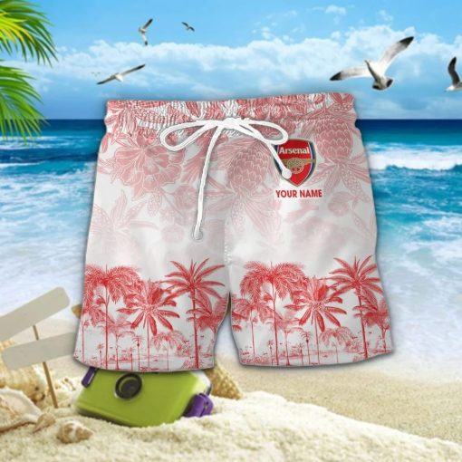 Arsenal FC Custom Name Unique Tropical Pattern Aloha Outfit