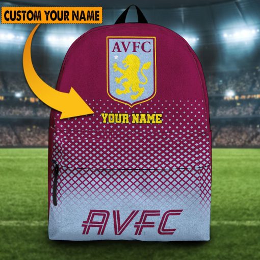 Aston Villa FC Custom Name Gift For Fans Backpack