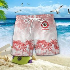 Brentford FC Custom Name Unique Tropical Pattern Aloha Outfit