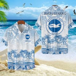 Brighton Hove Albion FC Custom Name Unique Tropical Pattern Aloha Outfit