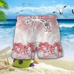 Liverpool FC Custom Name Unique Tropical Pattern Aloha Outfit