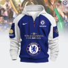 Chelsea FC Custom Name Champions World Cup 2025 Quarter Zip Hoodie