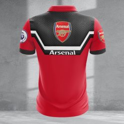 Arsenal FC Custom Name New Design Zipper Polo Shirt