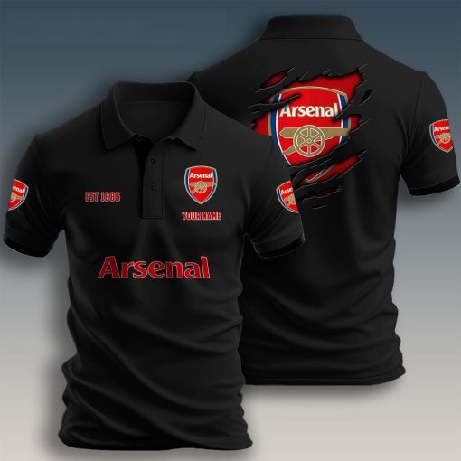 Arsenal FC Custom Name New Design Polo Shirt Arsenal FC Custom Name New Design Polo Shirt