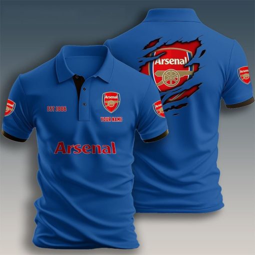 Arsenal FC Custom Name New Design Polo Shirt Arsenal FC Custom Name New Design Polo Shirt