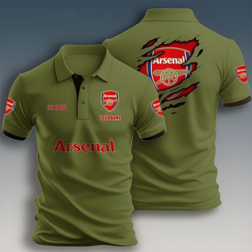 Arsenal FC Custom Name New Design Polo Shirt Arsenal FC Custom Name New Design Polo Shirt