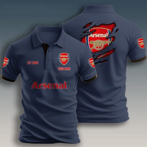 Arsenal FC Custom Name New Design Polo Shirt Arsenal FC Custom Name New Design Polo Shirt