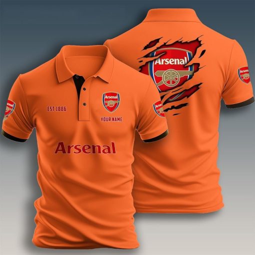 Arsenal FC Custom Name New Design Polo Shirt Arsenal FC Custom Name New Design Polo Shirt