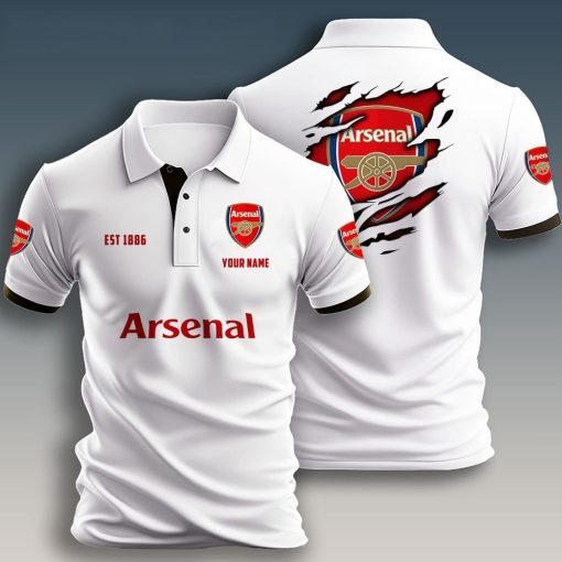 Arsenal FC Custom Name New Design Polo Shirt Arsenal FC Custom Name New Design Polo Shirt