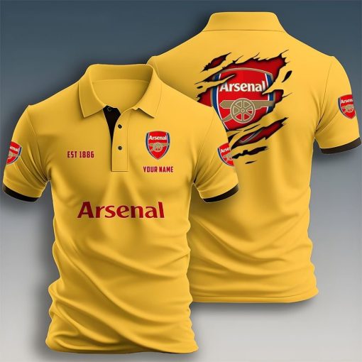 Arsenal FC Custom Name New Design Polo Shirt Arsenal FC Custom Name New Design Polo Shirt