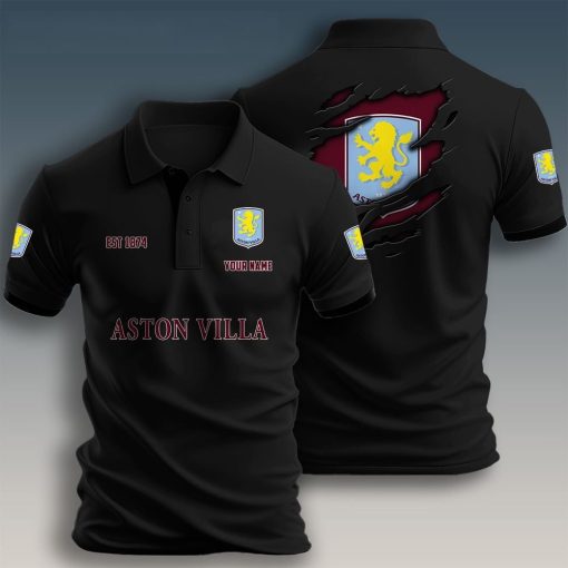 Aston Villa FC Custom Name New Design Polo Shirt Aston Villa FC Custom Name New Design Polo Shirt
