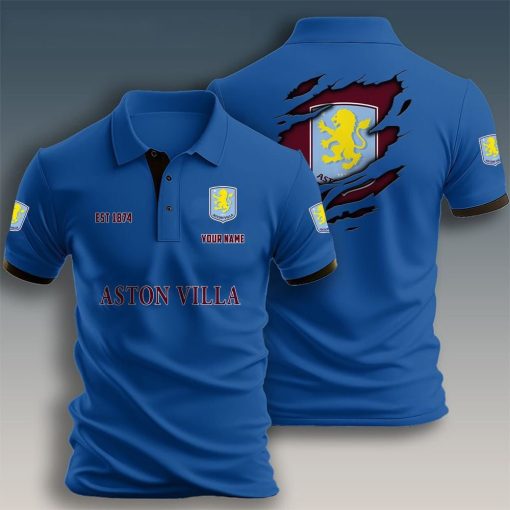 Aston Villa FC Custom Name New Design Polo Shirt Aston Villa FC Custom Name New Design Polo Shirt