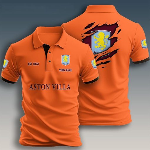 Aston Villa FC Custom Name New Design Polo Shirt Aston Villa FC Custom Name New Design Polo Shirt