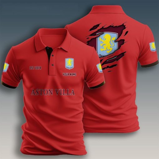 Aston Villa FC Custom Name New Design Polo Shirt Aston Villa FC Custom Name New Design Polo Shirt