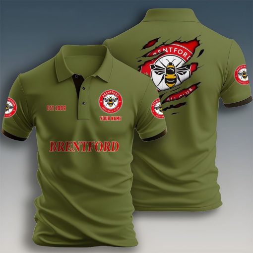 Brentford Custom Name New Design Polo Shirt Brentford Custom Name New Design Polo Shirt