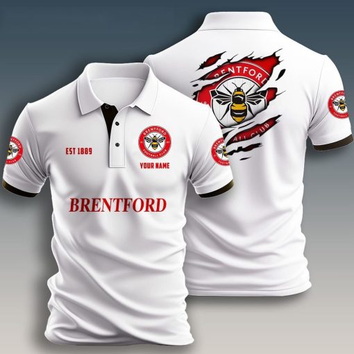 Brentford Custom Name New Design Polo Shirt Brentford Custom Name New Design Polo Shirt