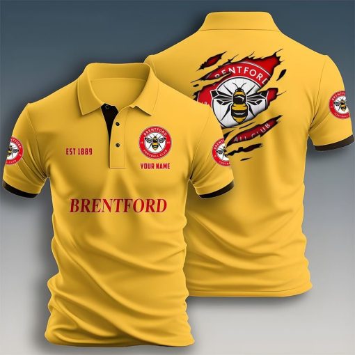 Brentford Custom Name New Design Polo Shirt Brentford Custom Name New Design Polo Shirt