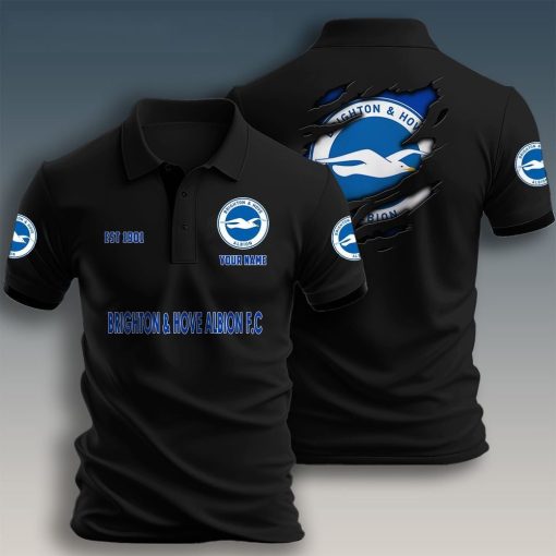 Brighton Hove Albion FC Custom Name New Design Polo Shirt Brighton Hove Albion FC Custom Name New Design Polo Shirt