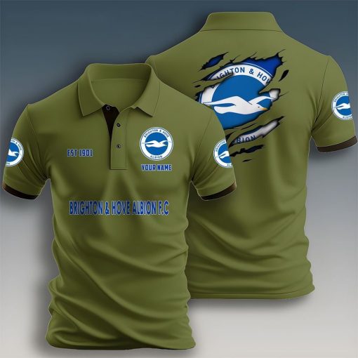 Brighton Hove Albion FC Custom Name New Design Polo Shirt Brighton Hove Albion FC Custom Name New Design Polo Shirt