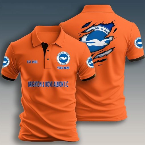 Brighton Hove Albion FC Custom Name New Design Polo Shirt Brighton Hove Albion FC Custom Name New Design Polo Shirt