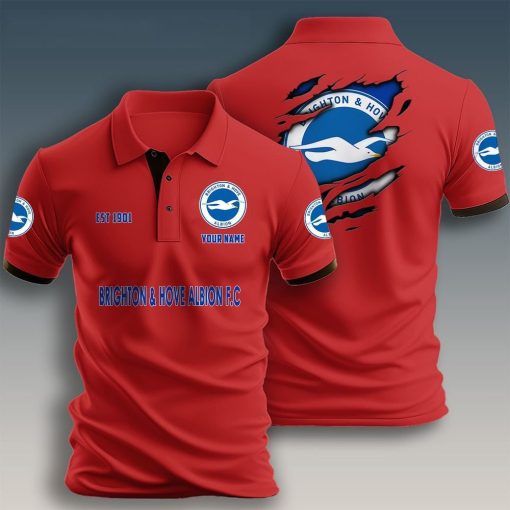Brighton Hove Albion FC Custom Name New Design Polo Shirt Brighton Hove Albion FC Custom Name New Design Polo Shirt