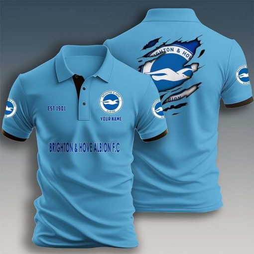 Brighton Hove Albion FC Custom Name New Design Polo Shirt Brighton Hove Albion FC Custom Name New Design Polo Shirt
