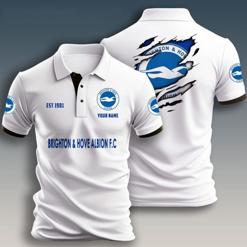 Brighton Hove Albion FC Custom Name New Design Polo Shirt Brighton Hove Albion FC Custom Name New Design Polo Shirt