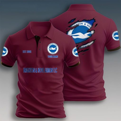 Brighton Hove Albion FC Custom Name New Design Polo Shirt Brighton Hove Albion FC Custom Name New Design Polo Shirt
