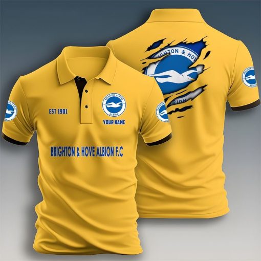 Brighton Hove Albion FC Custom Name New Design Polo Shirt Brighton Hove Albion FC Custom Name New Design Polo Shirt