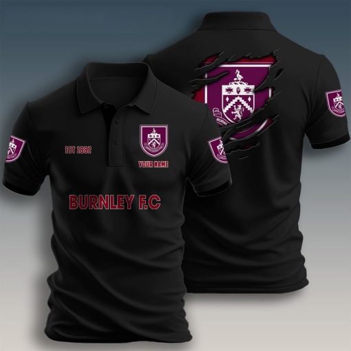 Burnley FC Custom Name New Design Polo Shirt Burnley FC Custom Name New Design Polo Shirt