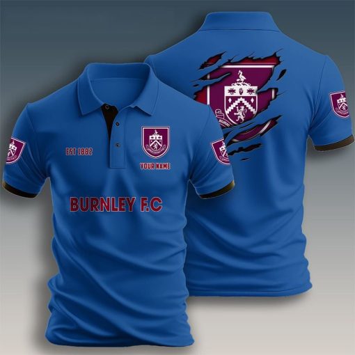 Burnley FC Custom Name New Design Polo Shirt Burnley FC Custom Name New Design Polo Shirt