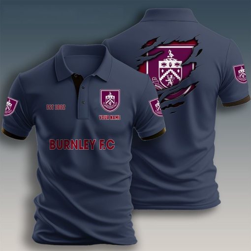 Burnley FC Custom Name New Design Polo Shirt Burnley FC Custom Name New Design Polo Shirt