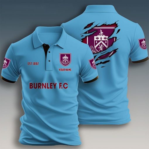 Burnley FC Custom Name New Design Polo Shirt Burnley FC Custom Name New Design Polo Shirt