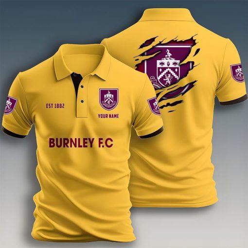 Burnley FC Custom Name New Design Polo Shirt Burnley FC Custom Name New Design Polo Shirt