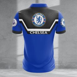 Chelsea FC Custom Name New Design Zipper Polo Shirt