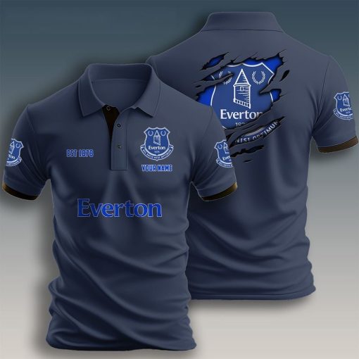Everton FC Custom Name New Design Polo Shirt Everton FC Custom Name New Design Polo Shirt