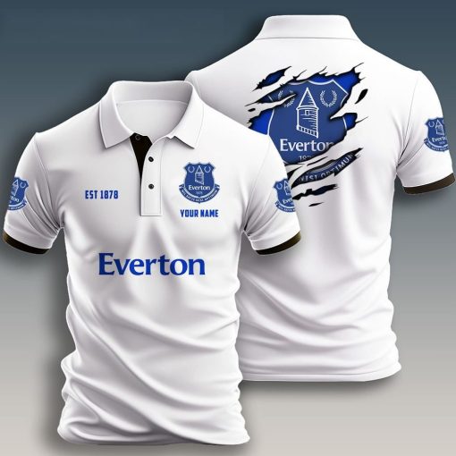Everton FC Custom Name New Design Polo Shirt Everton FC Custom Name New Design Polo Shirt