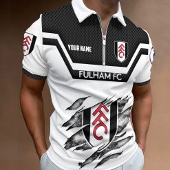 Fulham Custom Name New Design Zipper Polo Shirt