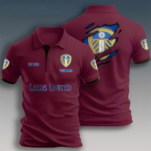 Leeds United Custom Name New Design Polo Shirt Leeds United Custom Name New Design Polo Shirt