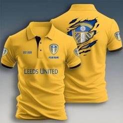 Leeds United Custom Name New Design Polo Shirt