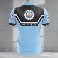 Manchester City Custom Name New Design Zipper Polo Shirt