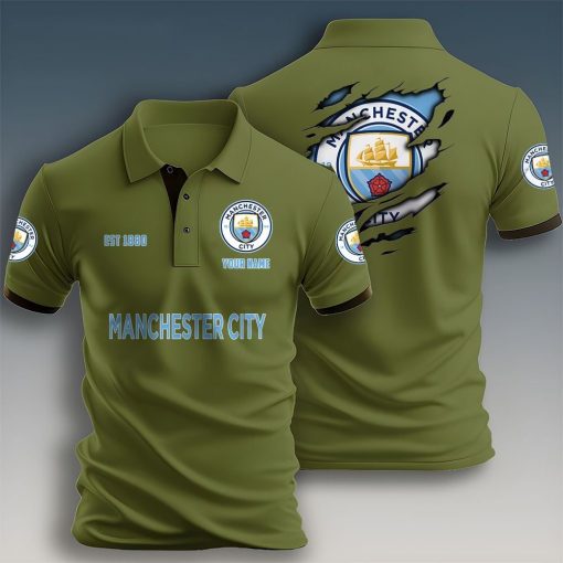 Manchester City Custom Name New Design Polo Shirt Manchester City Custom Name New Design Polo Shirt