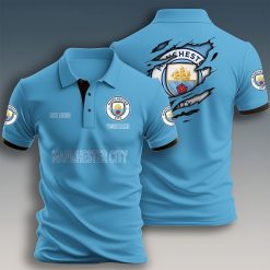 Manchester City Custom Name New Design Polo Shirt