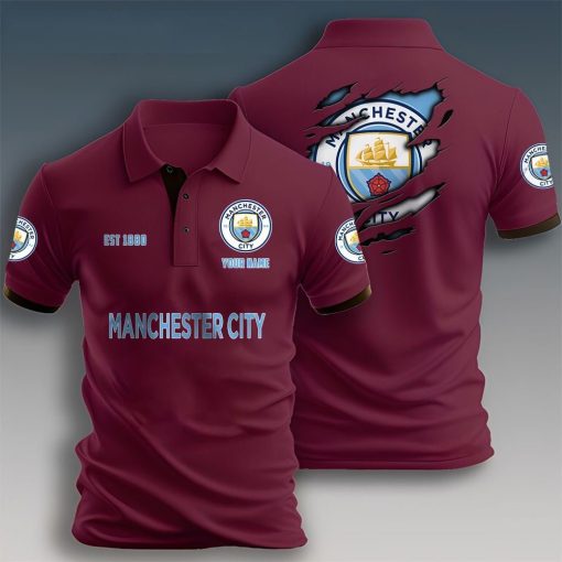 Manchester City Custom Name New Design Polo Shirt Manchester City Custom Name New Design Polo Shirt