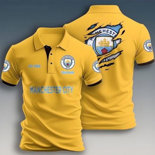 Manchester City Custom Name New Design Polo Shirt Manchester City Custom Name New Design Polo Shirt